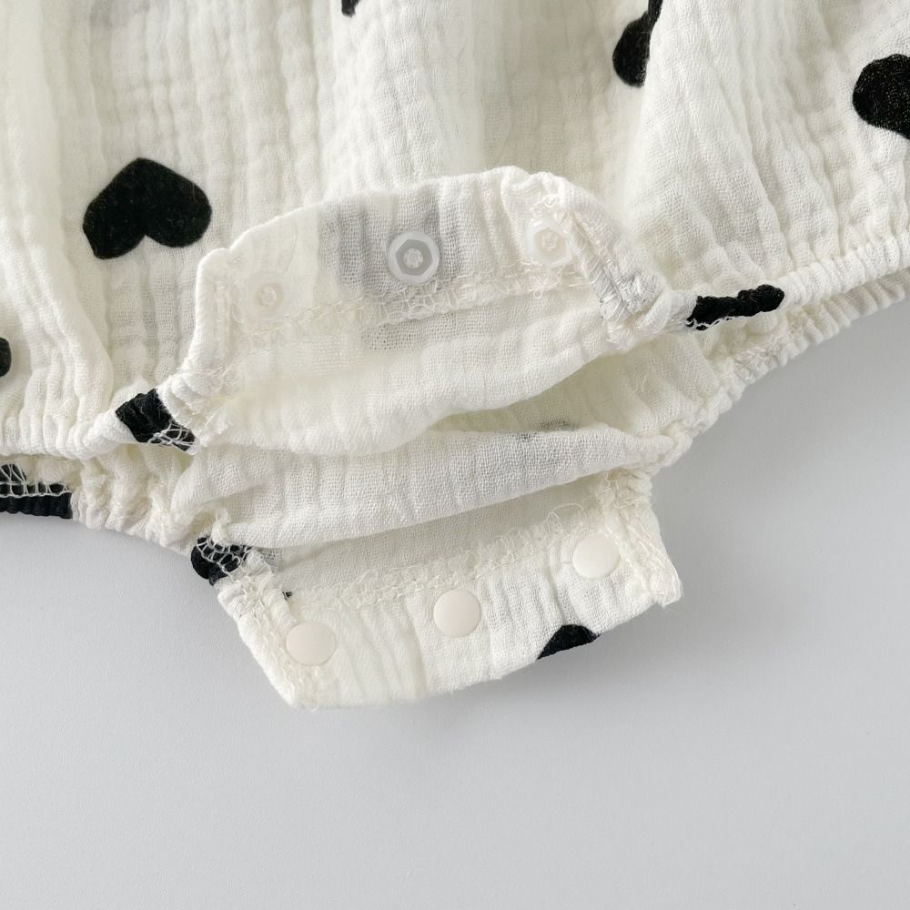 Ruffle Heart Baby Romper Bow Heart Baby Shorts Climb Suit Fashion Lace Baby Jumpsuit  Infant Wear