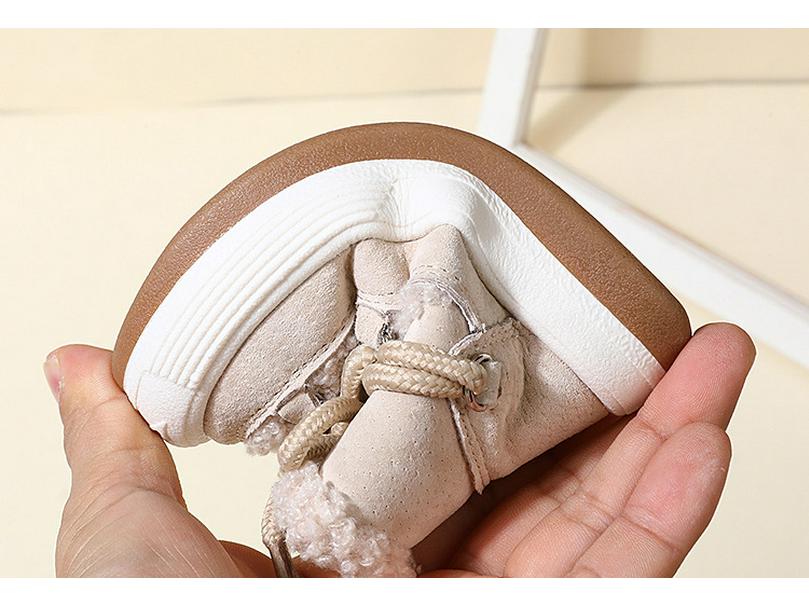 Dětské sněhule s velurovou podšívkou: Teplé bavlněné boty s vysokým svrškem pro miminka - dívky a chlapce