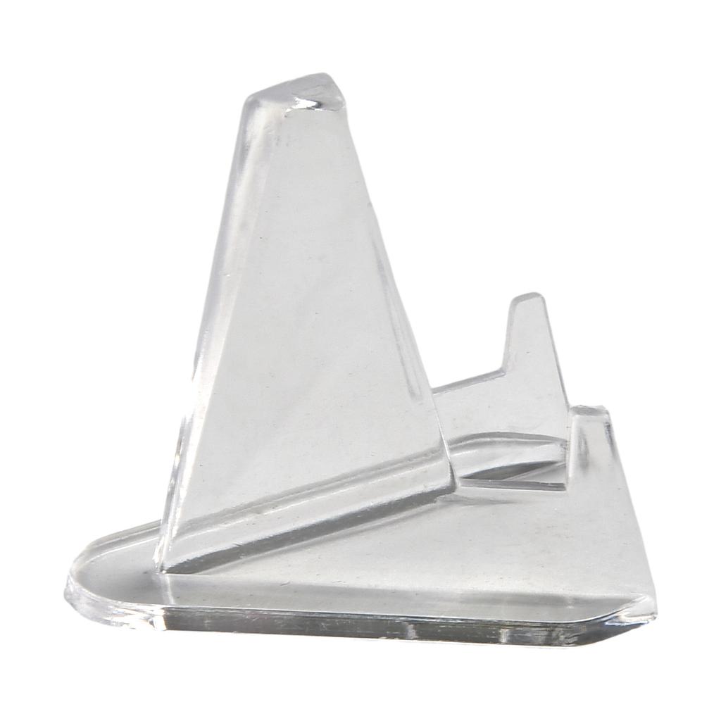 2PCS Acrylic Commemorative Coin Display Stand Transparent Triangle Display Stand Exhibit Photos Rack Business Cards Shelf