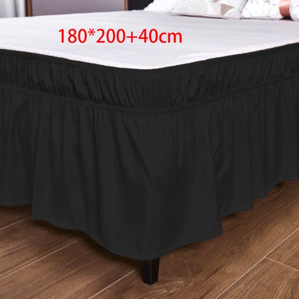 Elastic Bed Skirt Polyester Bed Side Skirt Accessories Bed Ruffles  Bedroom