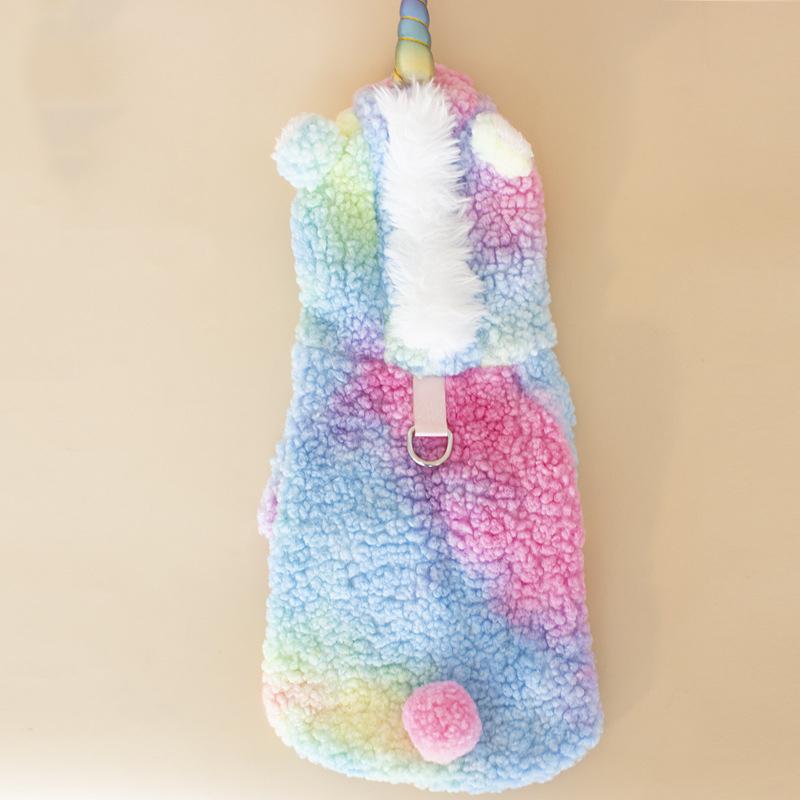 Autumn and winter Christmas pet clothing for dogs and unicorns, cats and dogs transformed into pet clothes