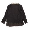 Haat Beautiful embroidered see-through long-sleeved shirt top for women, black, size 3, HA61FJ535 tops 3 blackUsed