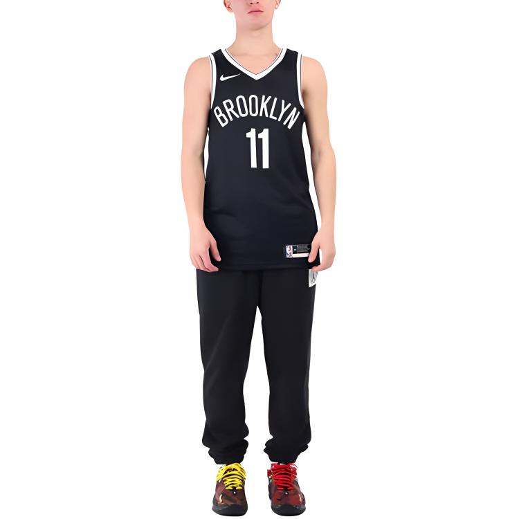 Nike Casual Sports Suit Brooklyn Nets Kyrie 11 Jersey Training Breathable Vest Kids Suit Black 3Z2B7BZ2P-NYNKI