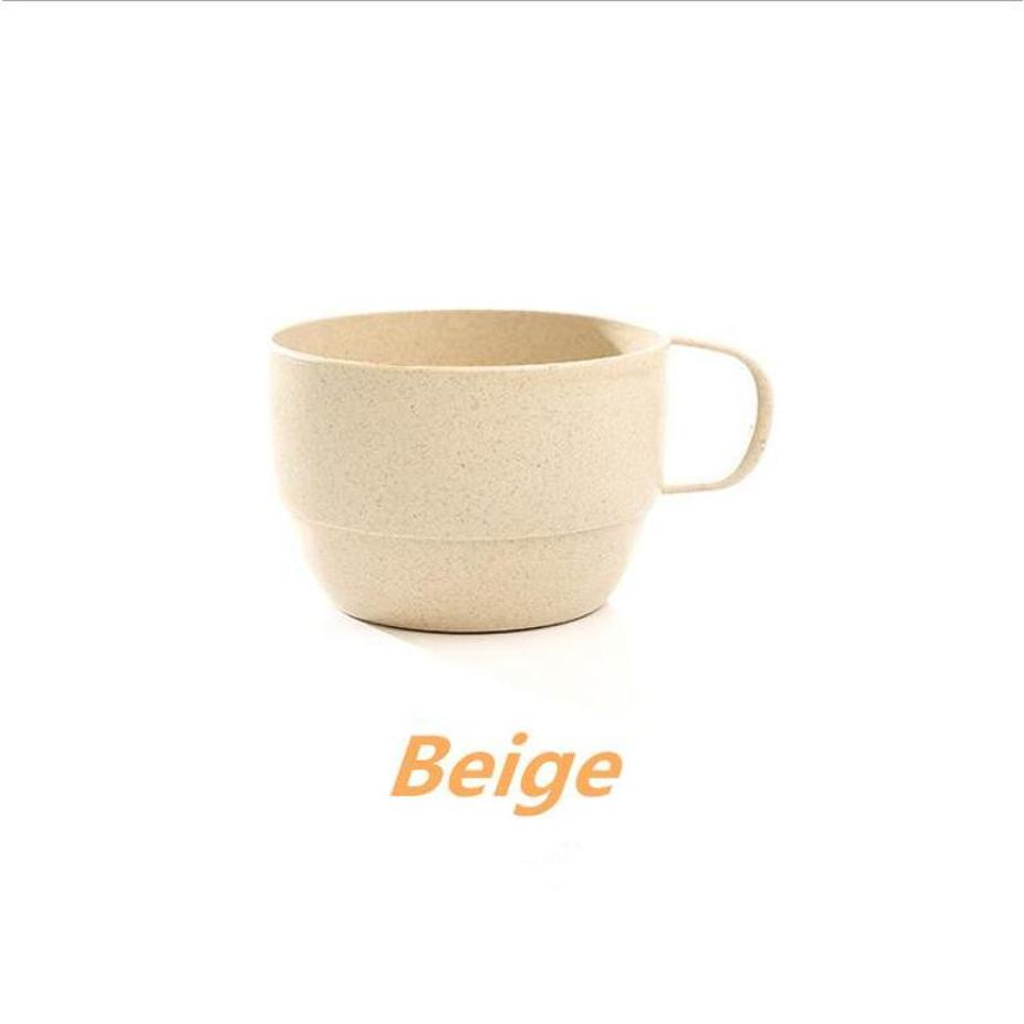 Taza de Leche Nueva de Paja de Trigo Práctica Estilo Europeo Taza de Café Té Taza Simple para Beber en el Desayuno Vajilla Ecológica