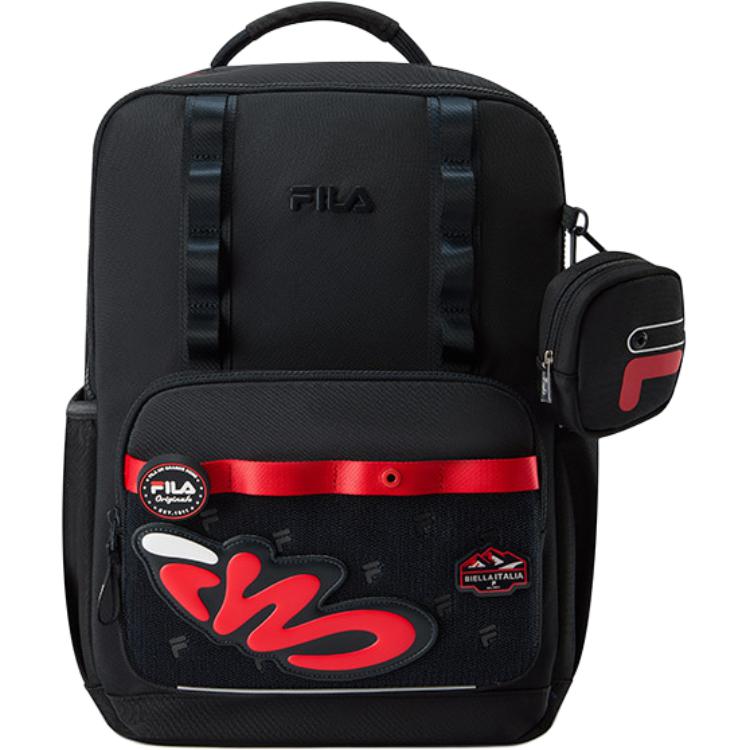 FILA Spine Protection Lightweight Water-Resistant Nylon Student Backpack Kids backpacks Multiple-Colors K18B541105F-NV Legend Blue,Medium