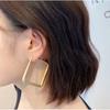 European and American Exaggerated Geometric Square Earrings, Simple Temperament Earrings S111 Silver Needle Personalized High-end Fashion Earrings