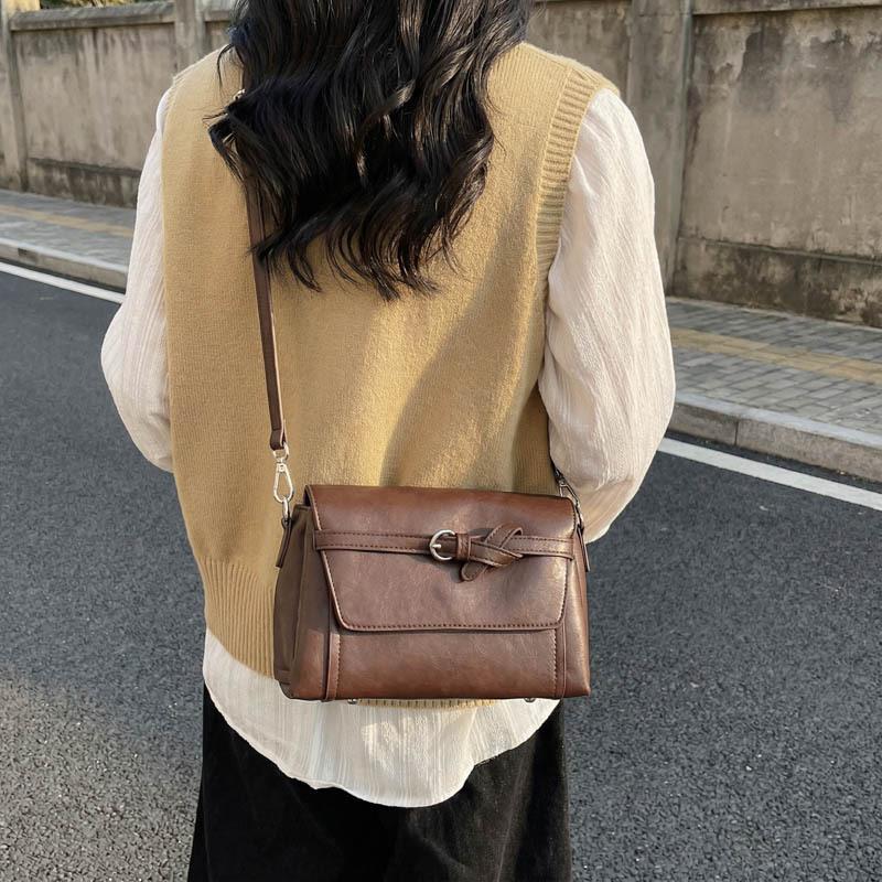 One-shoulder Bag Simple High-end Crossbody Bag Fashionable Commuting Solid All-matching Soft All-matching Daily