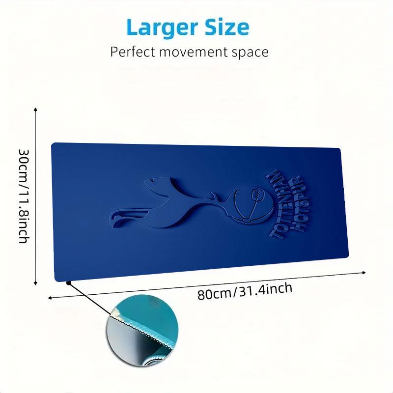 FC Tottenham Hotspur logo Mouse Pad, Large Gaming Desk Mat, Non-slip XXL Mousepad for Laptop & Tablet, Mini PC Playmat with Stitched Edges