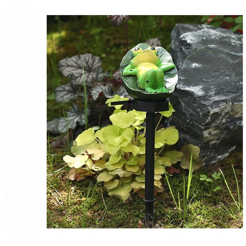 1Pc Solar Outdoor Lights, Garden Lights, Garden Layout, Decorative Grass Floor, Landscape Lawn Floor, Frog Lights