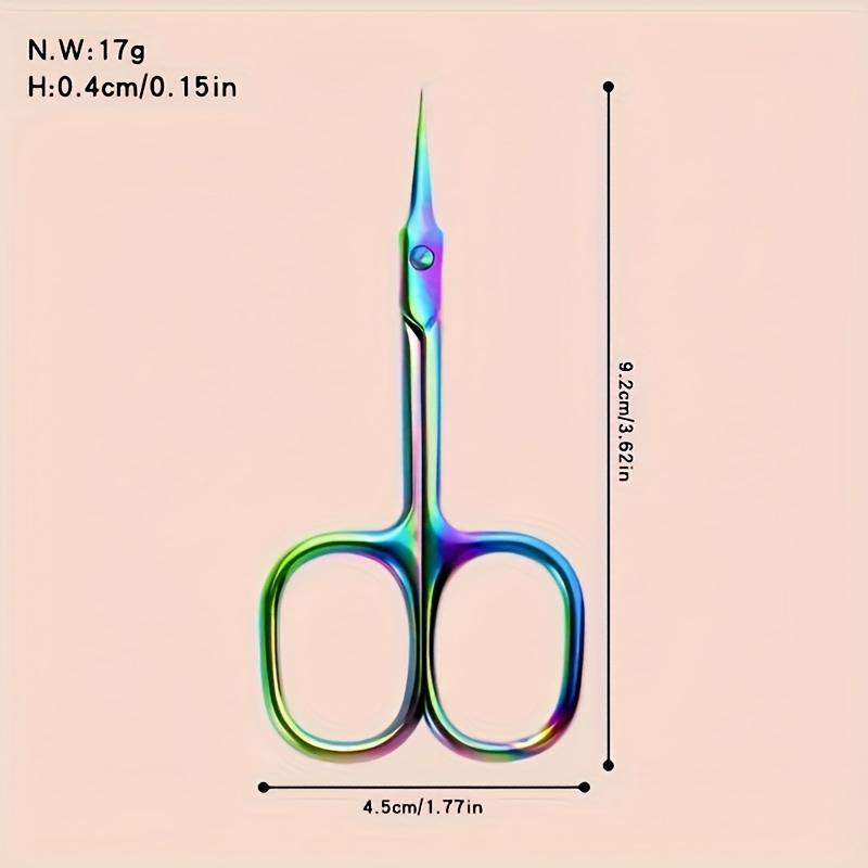 1/2 pcs Precision Stainless Steel Cuticle Scissors - Comfort Grip, Easy-to-Use Nail Care Tool for Home & Salon Use