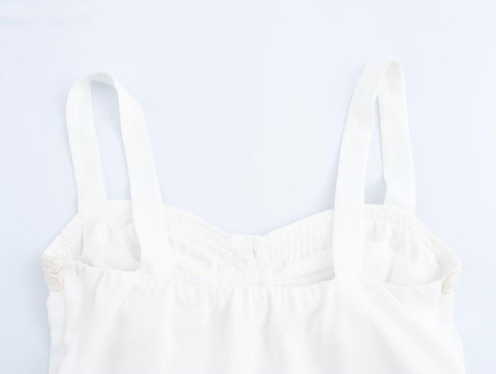 2025 Spring Women's European & American Fashion Simple Short Sling Top