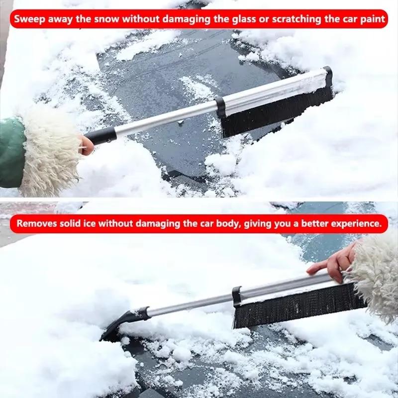 1PC Car Snow Brush Extendable Cleaning Removal Shovel Scraper Winter Auto Brushes Windshield Deicer Remover Tools Wash Defroster