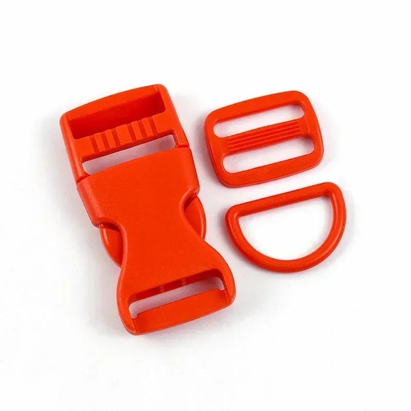 2/5 Sätze 15/20/25mm Kunststoffschnalle für Rucksackgurt Tasche Seitenclip Schnellverschluss Haustierhalsband Gurtband Tri-Glide Schieber Haken
