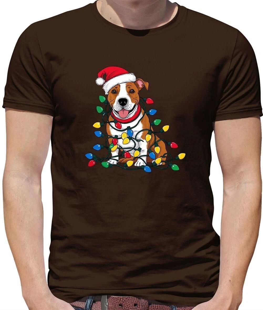 Staffordshire Bull Terrier - T-Shirt - Natale Staffy Cane Animali Domestici S