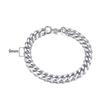 Stainless Steel Chain Bracelet Women, 3mm To 9mm Curb Cuban Chain Bangle Gold Color Unisex Wrist Stackable Jewelry