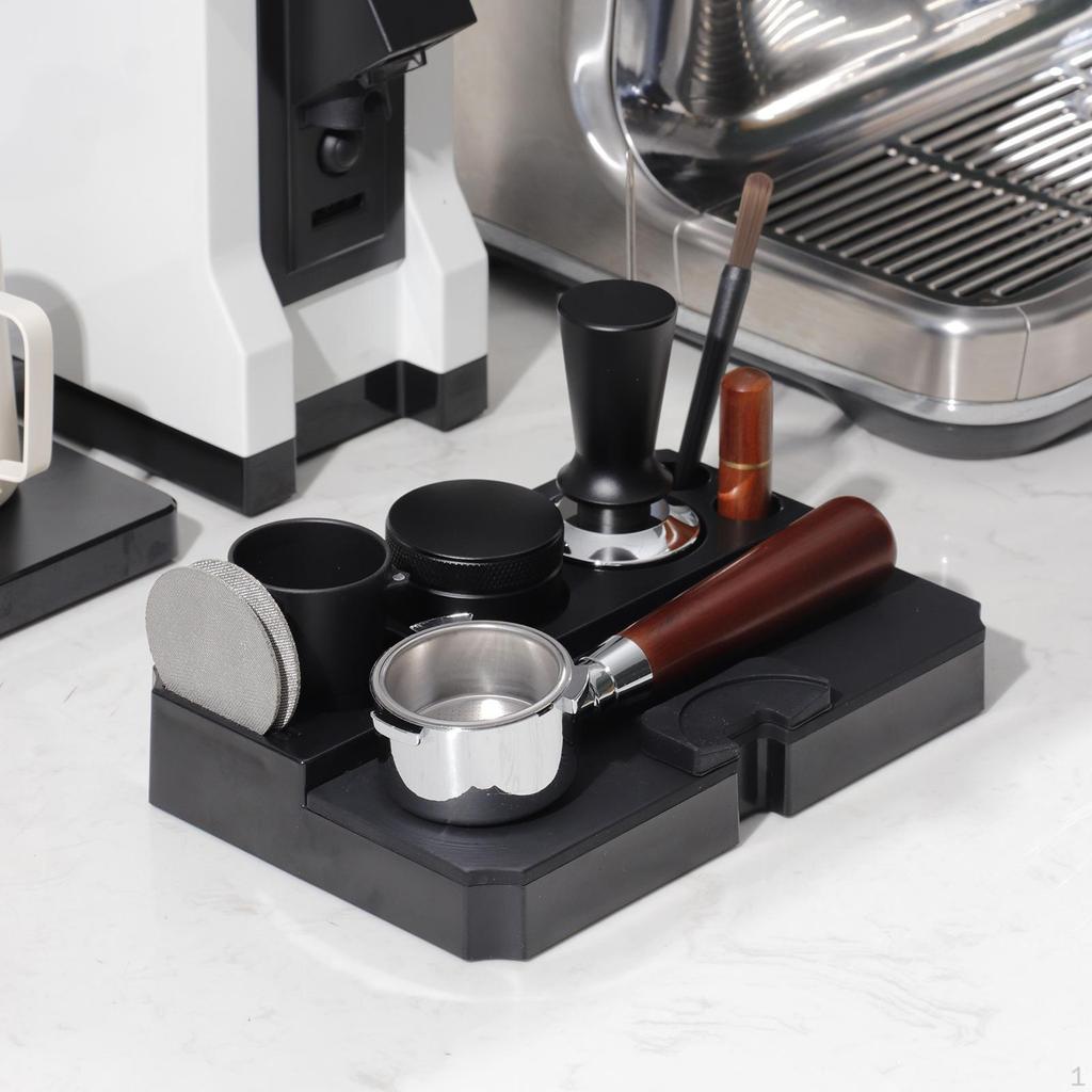 Coffee Tamping Station Tamper Stand and Portafilter Holder Durable Anti Skid Convenient for