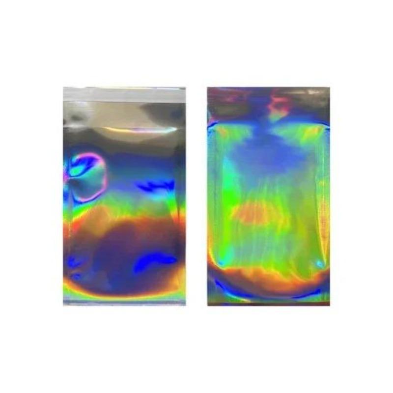 

100 шт., цветная лазерная самоклеящаяся сумка, иллюзорная самоклеящаяся герметичная сумка, утолщенная, прочная, маленькая подарочная упаковка для хранения A 7.5x10+3cm