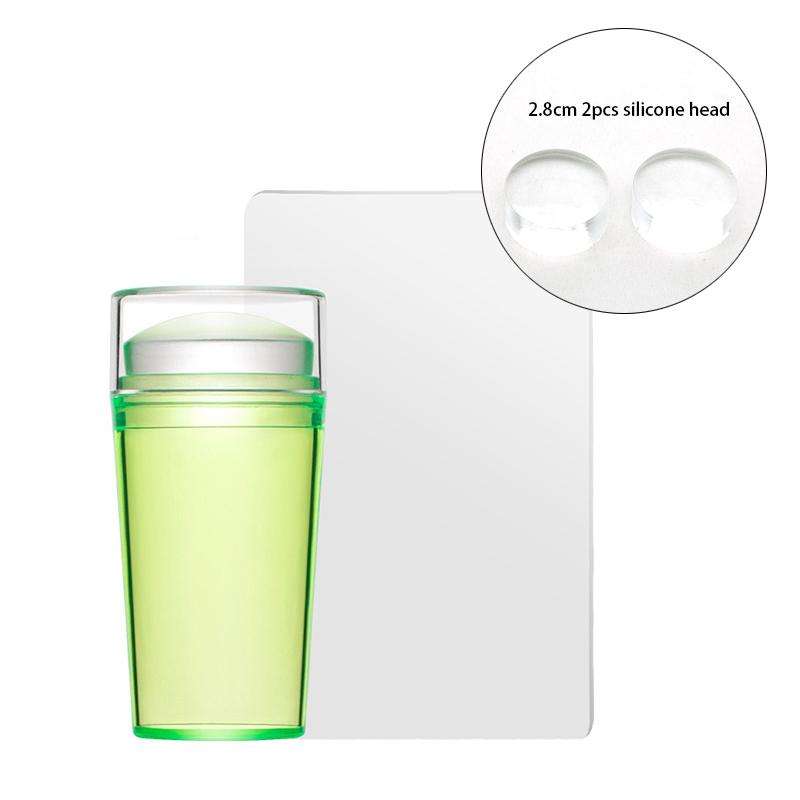 Nail Stamping Plates Pure Clear Jelly Nails Art Stamper Scraper Set Print Silicone Marshmallow Design Manicure Accessories Tool