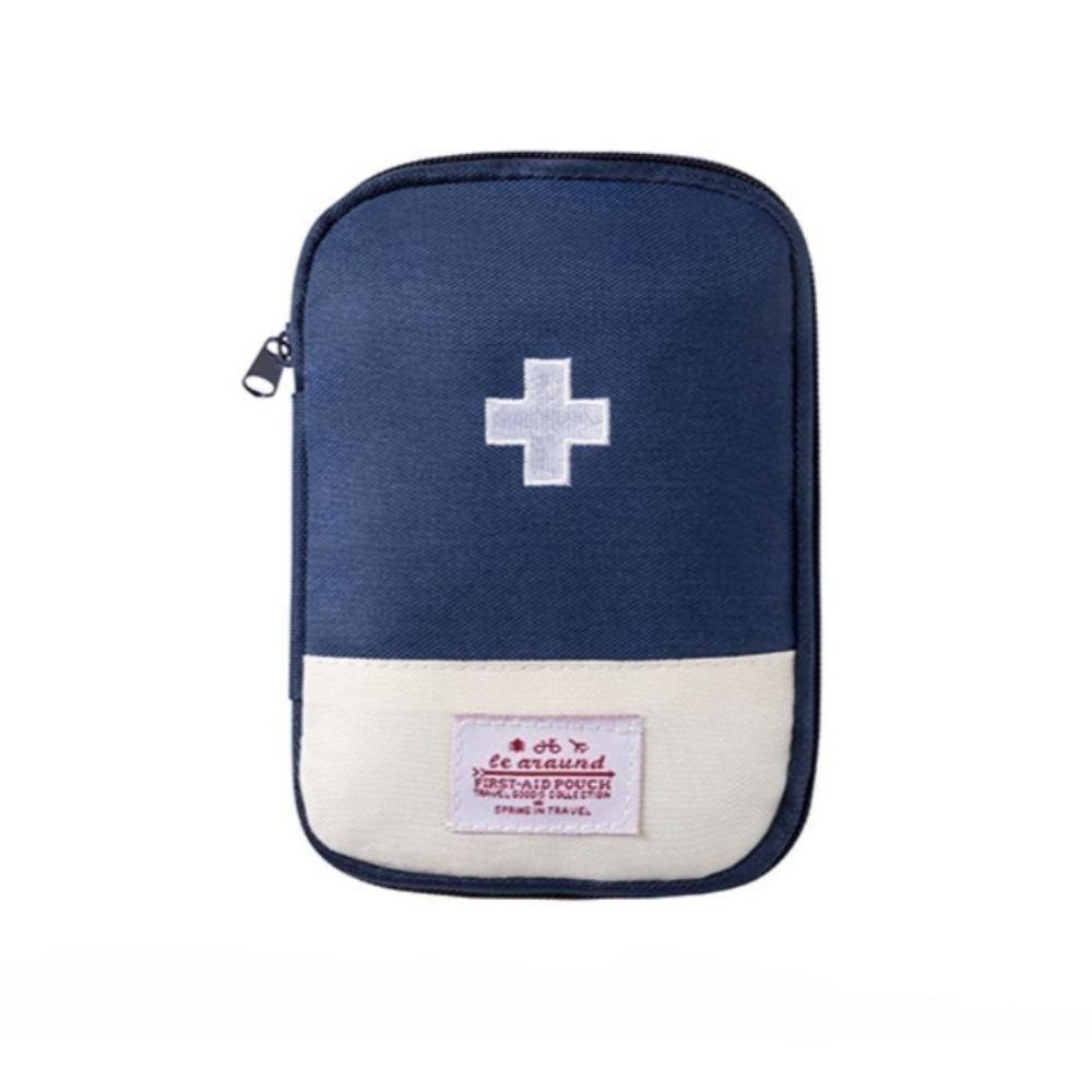 Home First Aid Small Medicine Kit Home Medicine Storage Travel Outdoor Mini Portable Small Box Medical First Aid Kit M синий