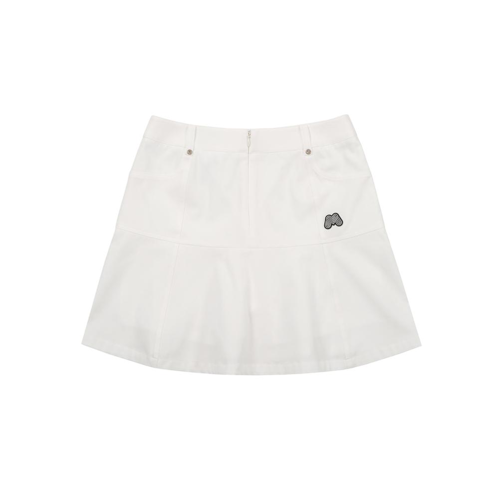 MARTINE GOLF Feminine Flare Skirt_White