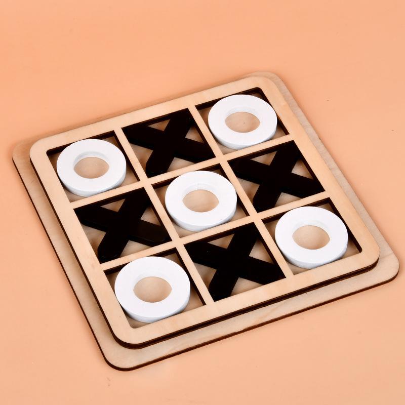 Wooden Tic-Tac-Toe Educational Game for Kids - Enhance Logical Thinking and Enjoy Entertaining Battles