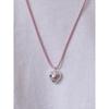 (925 Silver) Witty Cubic Heart String Necklace Nz2118