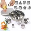 24Pcs Stainless Steel Biscuit Mold Mini Cookie Cutter Set Dough Biscuit Cutter Baking Tool Pie Fondant Cake Cookie Baking Mold