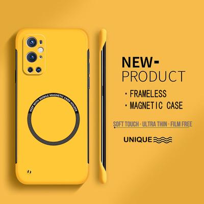 Ultratynt Hardt PC Magnetisk Rammeløst Telefondeksel For Oneplus 9R 8 9 Pro 8T Beskyttende Matt Farge Solid Deksel