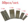 50pc Titanium Plated Twist Drill Set 1-3mm Small Drill Bit Electric Drill Drilling Set DIY Woodworking Drilling and Opening Tool