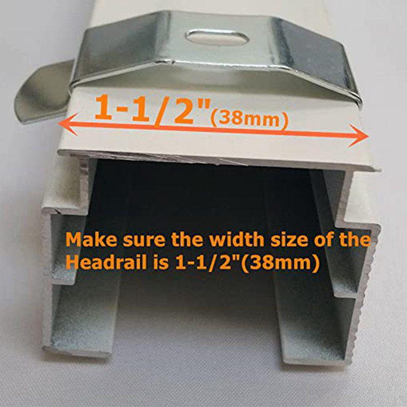 2 Sets L Beugel 4 Stuks 4" Lengte Witte Kleur Voor Verticale Jaloezieën Met Bovenrail Breedte 1-1/2" 38Mm Buitenmontage Beugel Clips