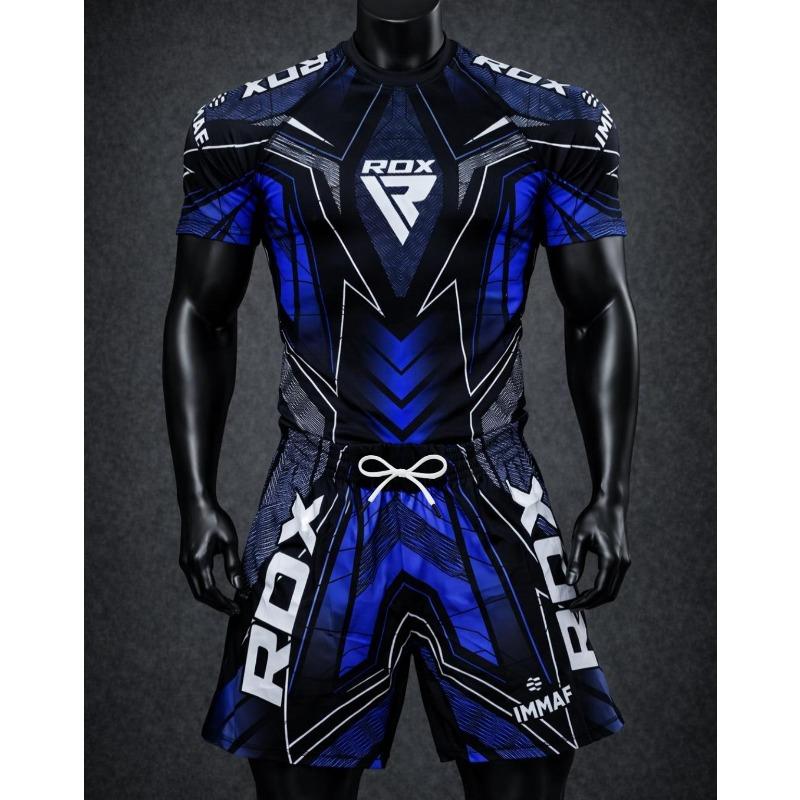 2026 New Tech-Style RDX Fighting Suit Men's Quick-Drying Short-Sleeve T-Shirt + Shorts Two-Piece Professional Training Suit