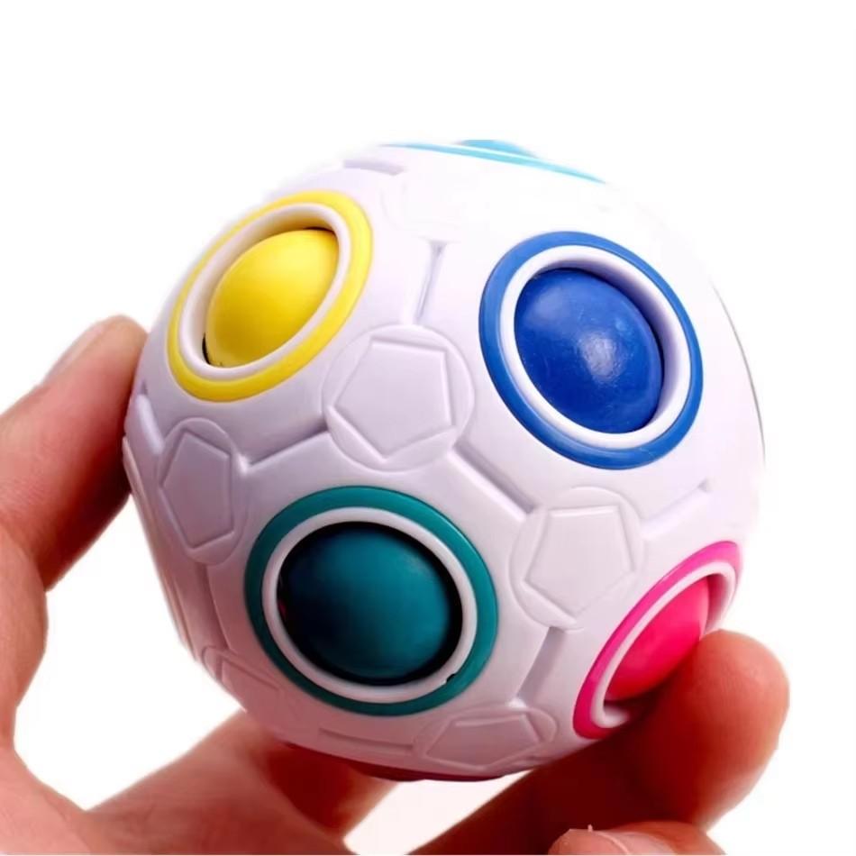 MOYU Gökkuşağı Toplu Sihirli Küp Bulmacaları Küresel Oyuncak Yetişkin Çocuklar Plastik Yaratıcı Futbol Eğitici Oyuncaklar Çocuklar İçin Hediyeler