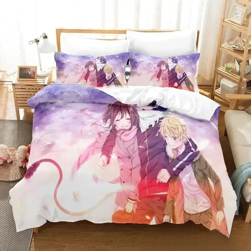 

3D Print Anime Noragami Bedding Set Duvet Cover Bed Set Quilt Cover Twin Single Queen King Size Boys Adult Home Textile Decor 70x133cm 2pcs