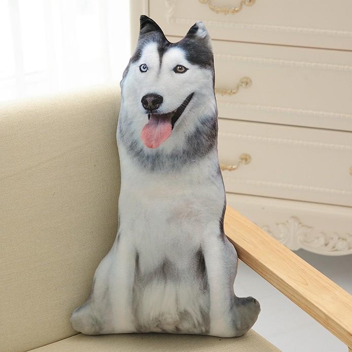 

Latest Hot 3D Samoyed Husky Dog Plush Playthings Dolls Stuffed Animal Pillow Sofa Car Decorative Birth Date Present 50cm