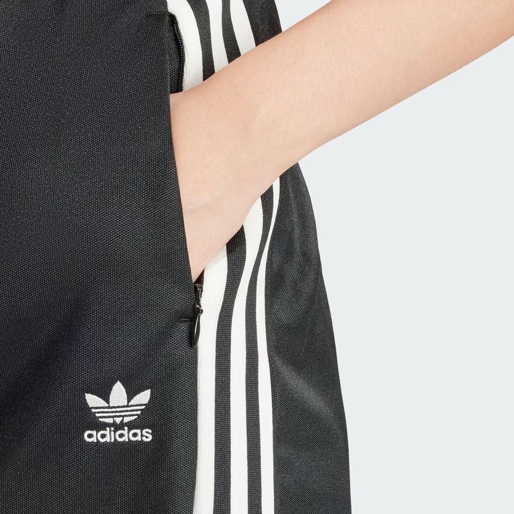 Adidas Originals 3-Stripes Color-Block Elastic Waist Sporty Casual Long Skirt Women Bottoms Black IR6101