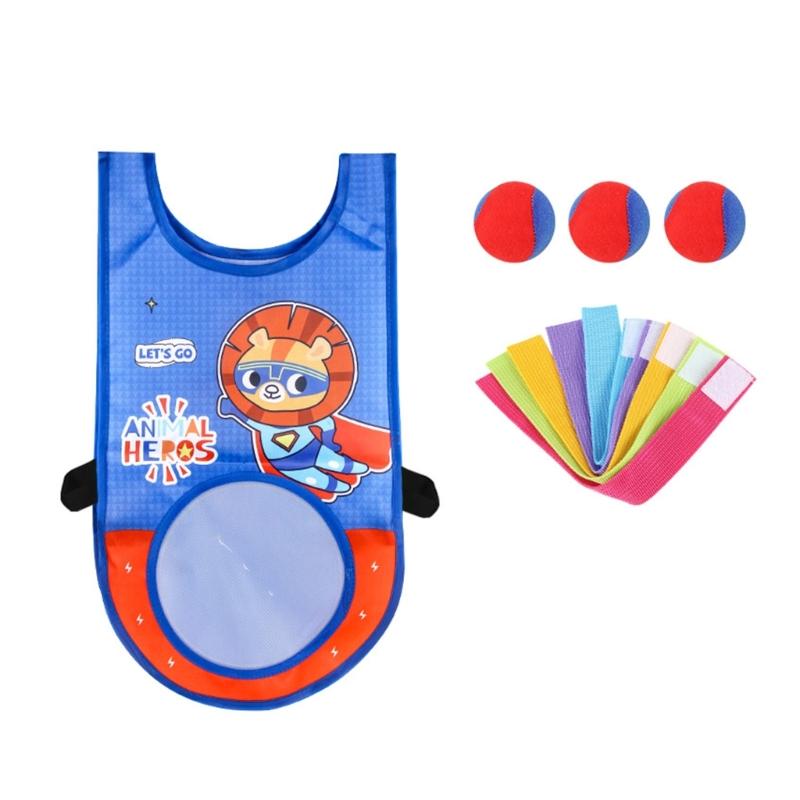 Dodgeball Game Set Throwing Balls Game Set with 3 Soft Balls and Vest for Kids Children Toddler Outdoor Indoor