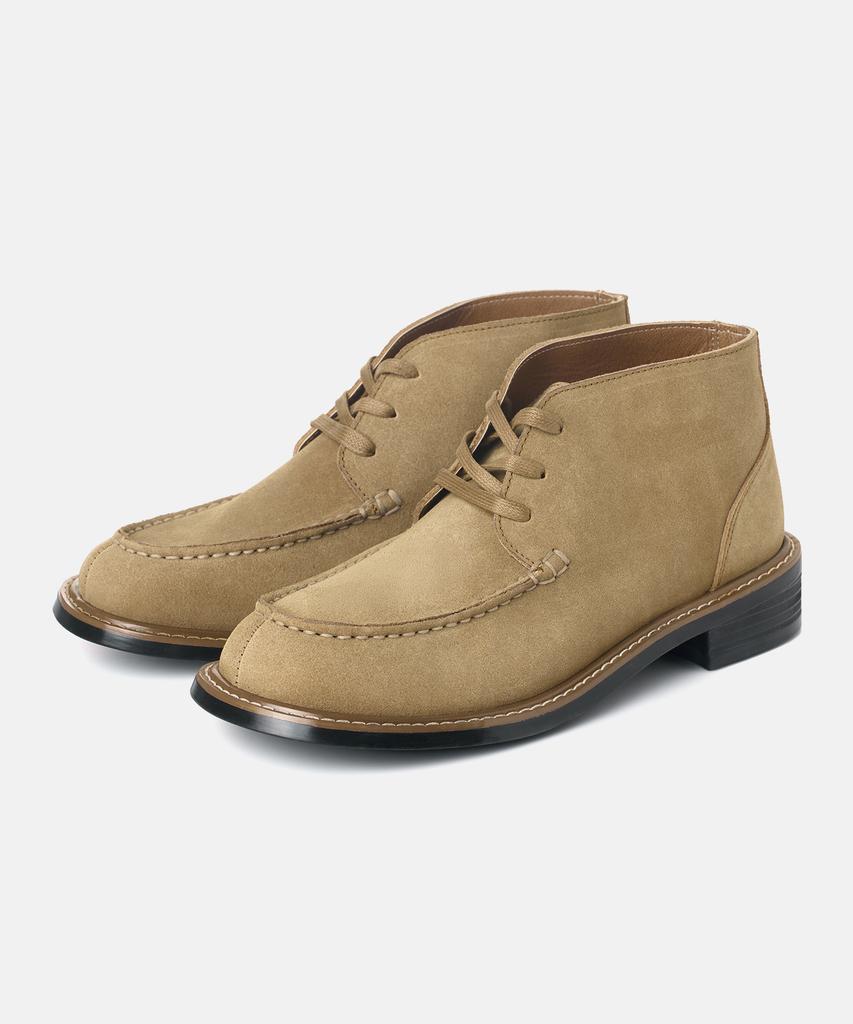 Customade Moa Suede Moc Toe Field Boots 4Cm (Cr0100Ssb)