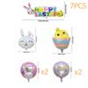 Balloons en film d'aluminium Lapin de Pâques Pendentif suspendu Lapin Œuf de Pâques DIY Fête Festivals Accessoires de décoration du jour de Pâques