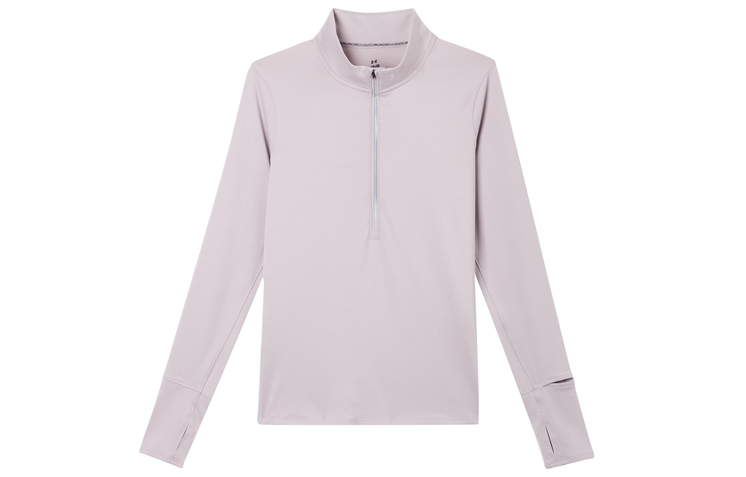 Under Armour Qualifier SS25 T Shirt Women s Daybreak Gray Pink 1379349-009 M
