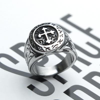 Cross Ring Vintage Ins Trendy Men and Women Couple Ring Vintage Index Finger Cross Ring 2026