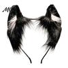 Carnival Masquerade Props Cat Ears Headband, Soft Fuzzy Headband for Men Women, Furry Hairhoop Faux Fur Animal Headwear Cosplay Costume Halloween