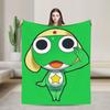 Kero Platoon Frog Keroros Fleece Throw Blanket  Blankets for Sofa Car Soft Bedroom Quilt,