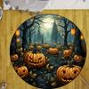 Halloween Forest Pumpkin Round Floor Mat for Indoor Bedroom  Living Room Decor – Festive Seasonal Accent