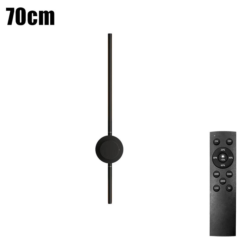 

LED Wall Light Dimmable 3 Light Colors Wall Lights Touch and Remote Control Minimalist Metal Wall Lighting for Hallway Stairway Black