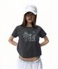 OJOS Ojos X Noitow Shu Graphic Crop T-Shirt / Charcoal