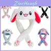 Animalthemed Led Light Bunny Hat For Kids With Moving Ears And Warmth For Winter Wear