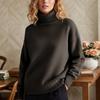 2025 Autumn/Winter High Neck Solid Color Long Sleeve Knitwear Casual Loose Pullover Sweater