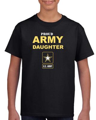 Proud Army Daughter Kids Military Child Gift T Shirt