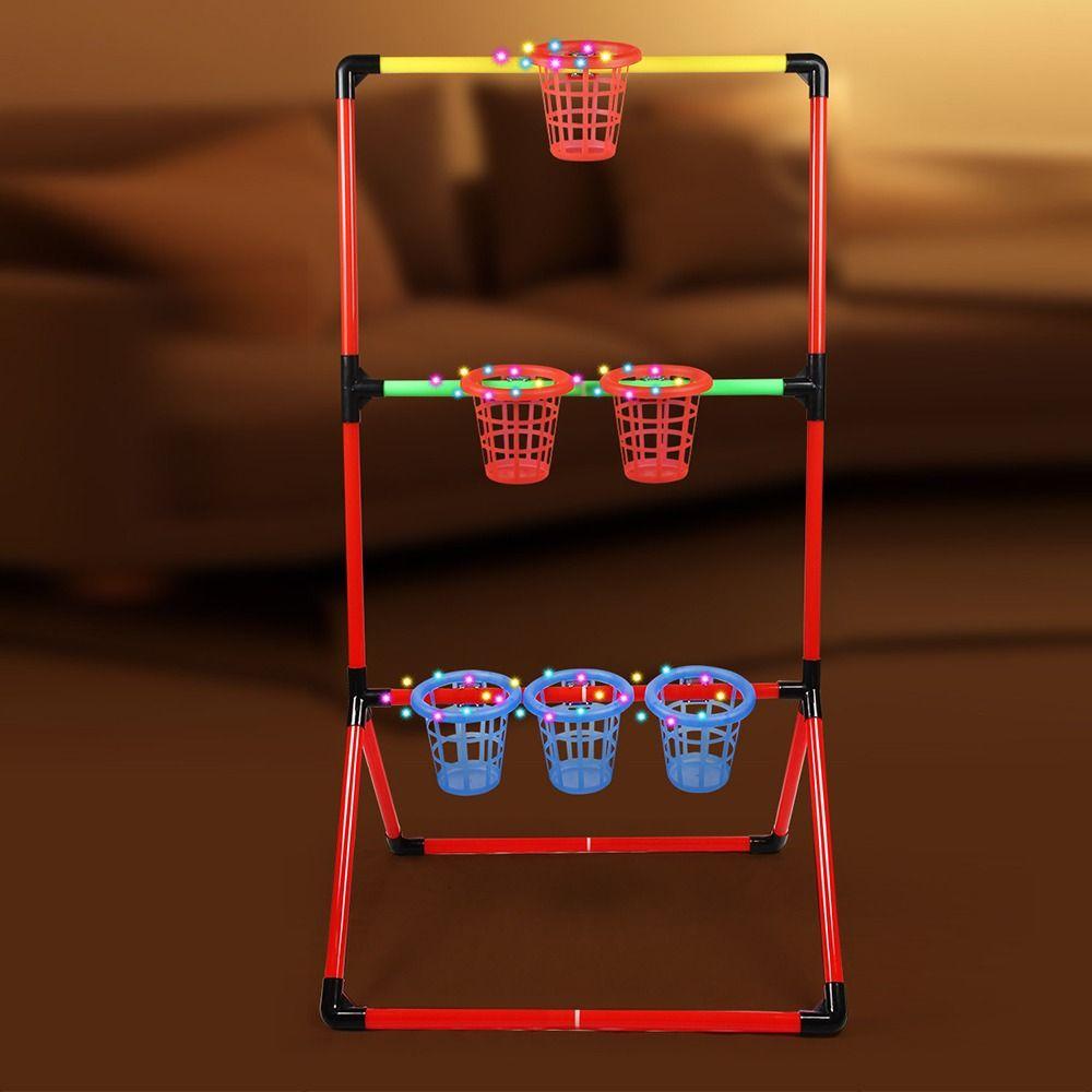 2 in 1 Outdoor Bucket Game Set Portable Carnival Games Combo Set  Backyard Game Supplies