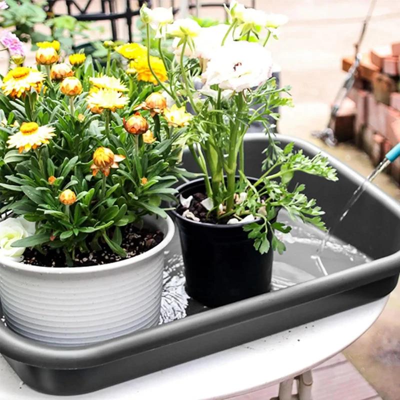 A Top-quality Garden tidy potted tray, indoor transplant gardening planting accessories large succulent plant table